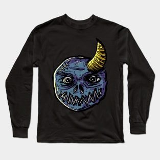 Demon Face Ball Long Sleeve T-Shirt